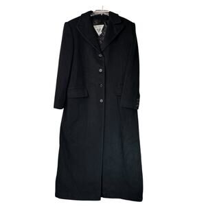 VTG J. Percy for Marvin Richards Black Cashmere Long Coat Size 14 Large